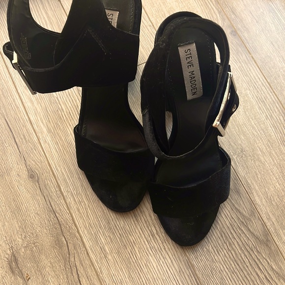 Steve Madden Chucky Heel Black sz 8 - Picture 2 of 4